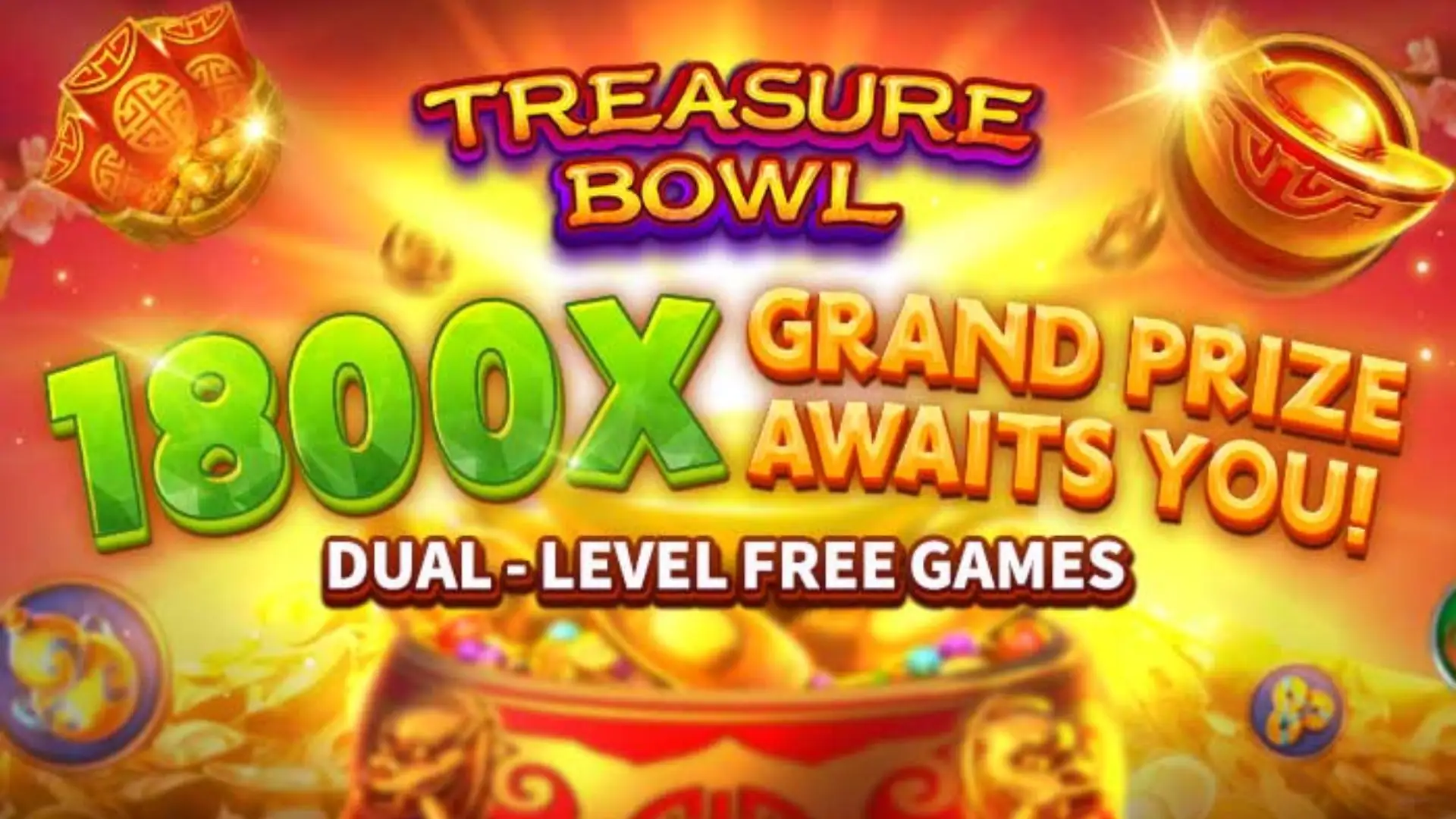 Multiplicadores Treasure Bowl 929br - 7777x Máximo com Tigela Dourada